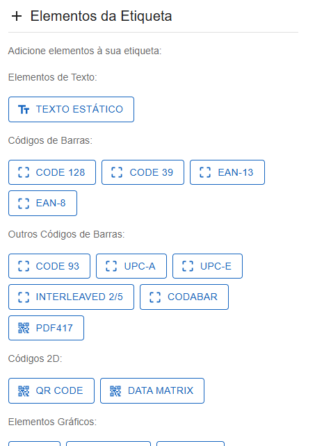 Elementos da etiqueta