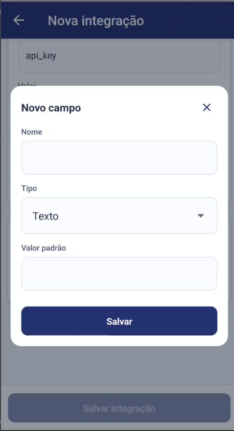 Possibilidade de adicionar campos - continuação